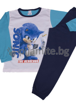 Детско /юношеска пижама - 100% пениран памук, Sonic (7-12г.) 154